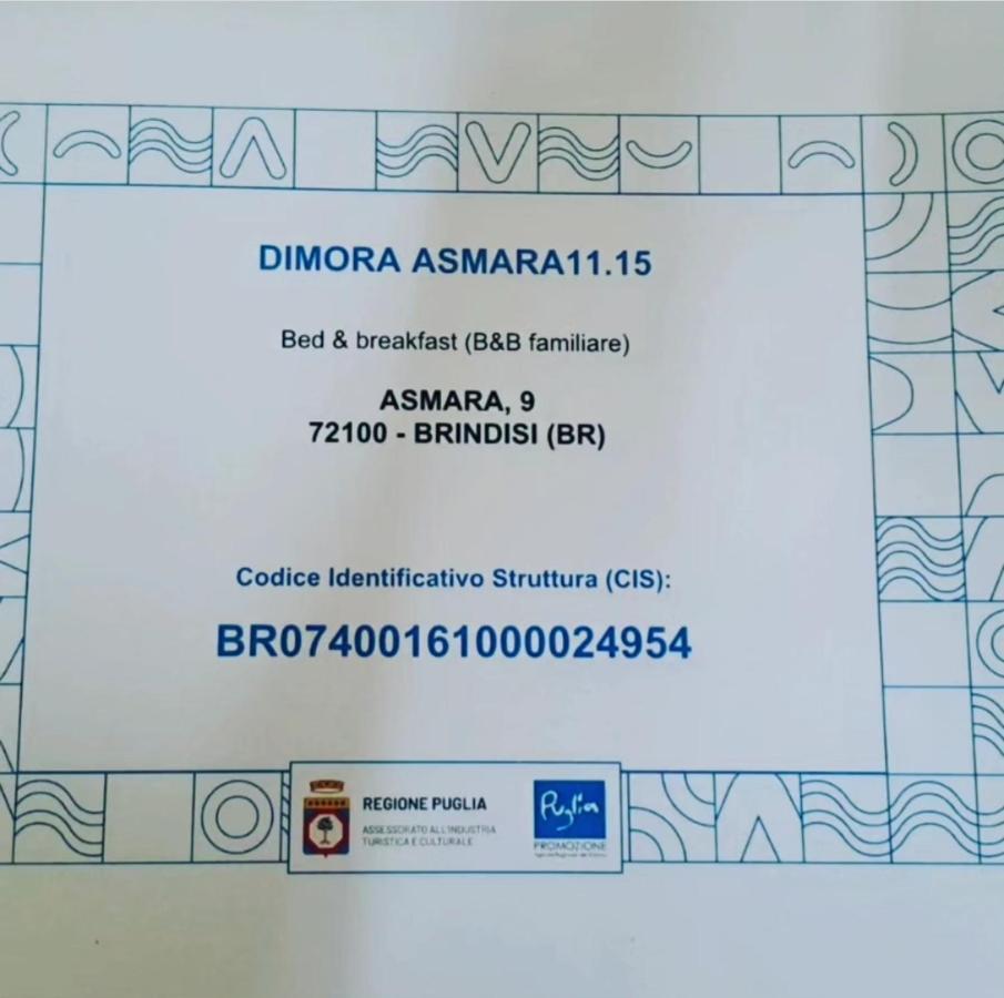 Dimora Asmara 11 15 Apartment Brindisi Exterior foto